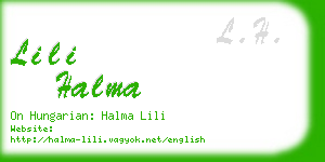 lili halma business card